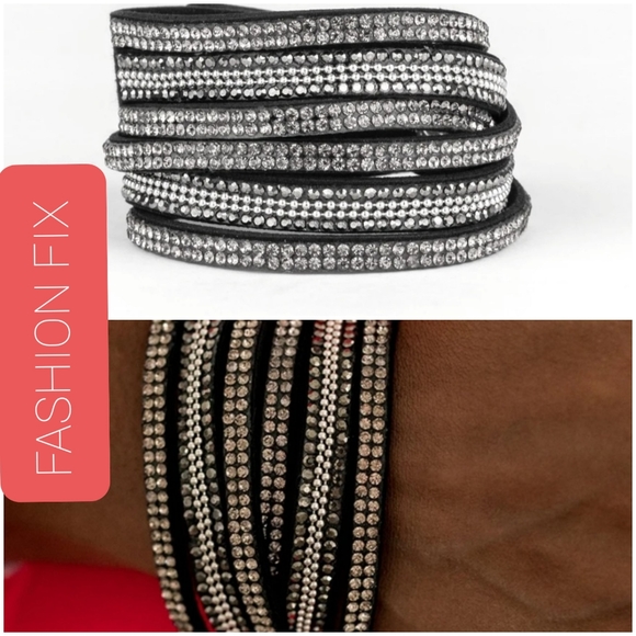 ROYAL RAZZLE BLACK DOUBLE WRAP BRACELET